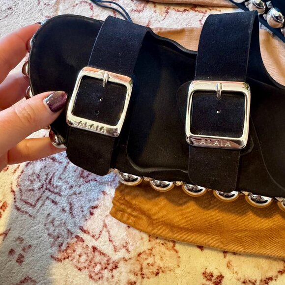 Alaia Bombe Studded Sandals in Black EUC - Picture 4 of 16